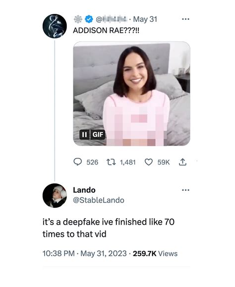 addison rea deepfake|Deepfake porn of TikTok stars thrives on Twitter